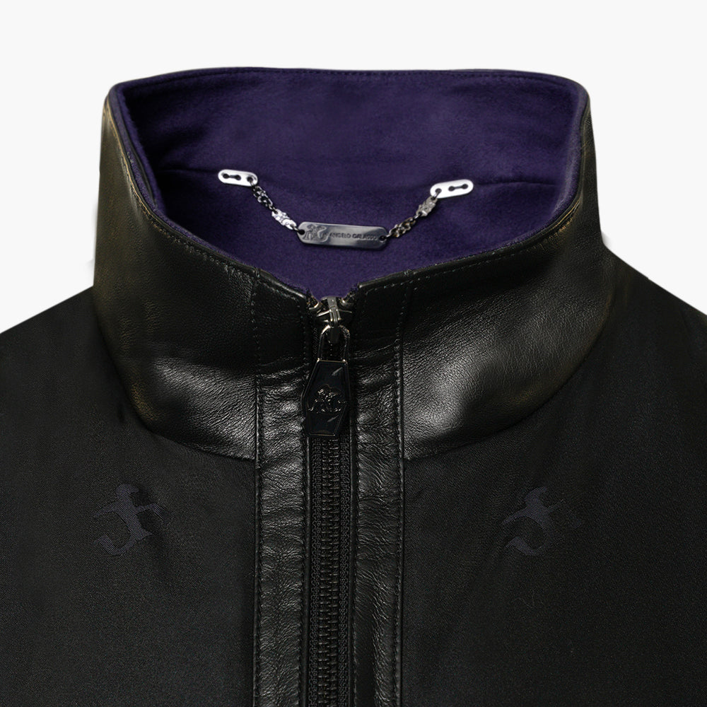 Blue and Black Puffer Gilet AG Logo - AG24W4TRK02