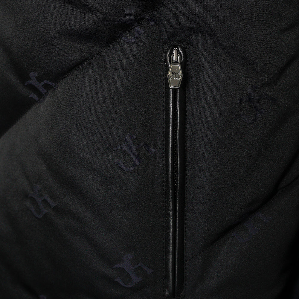 Blue and Black Puffer Gilet AG Logo - AG24W4TRK02