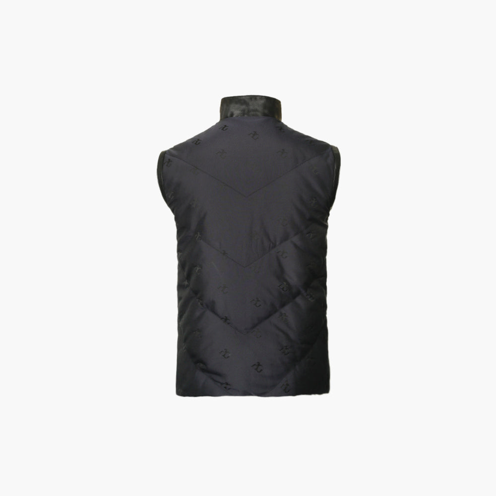 Blue and Black Puffer Gilet AG Logo - AG24W4TRK02
