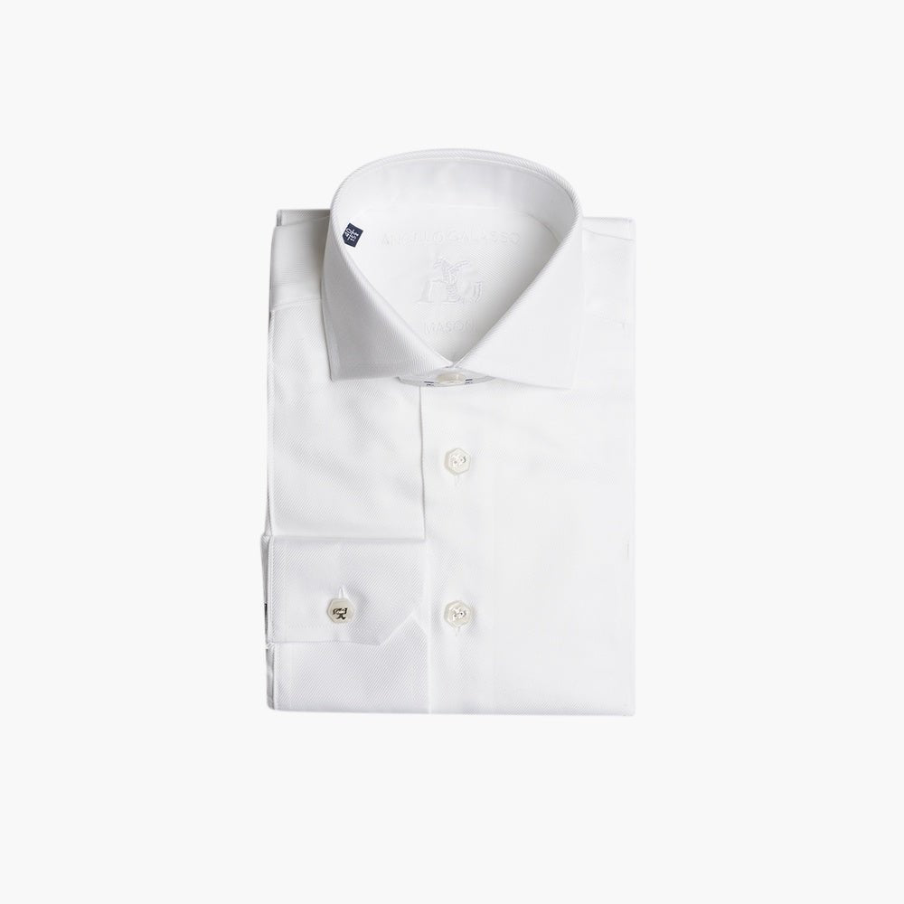 White Classic Nevada Mason Shirt - Angelo Galasso - Luxury Italian Menswear London