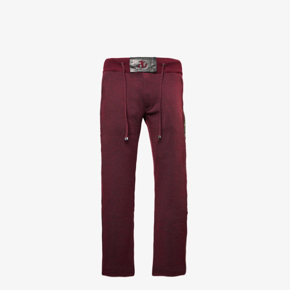 Burgundy & Black Nappa AG Tracksuit - Angelo Galasso - Luxury Italian Menswear London
