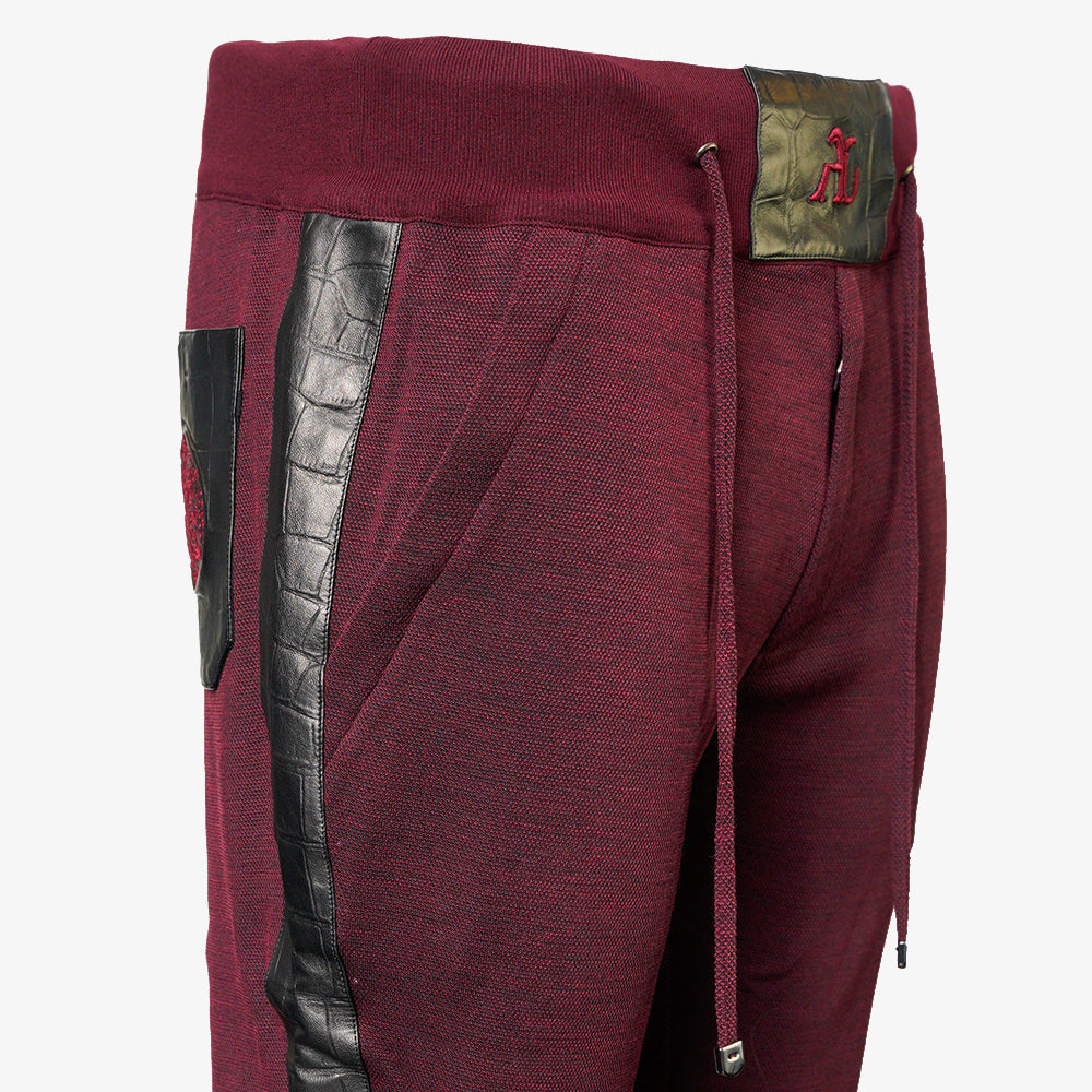 Burgundy & Black  Nappa  AG Tracksuit - AG24W8TRA01