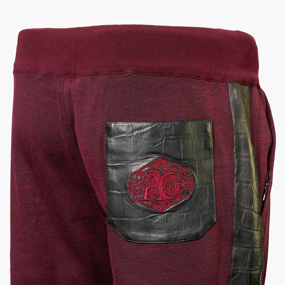 Burgundy & Black  Nappa  AG Tracksuit - AG24W8TRA01