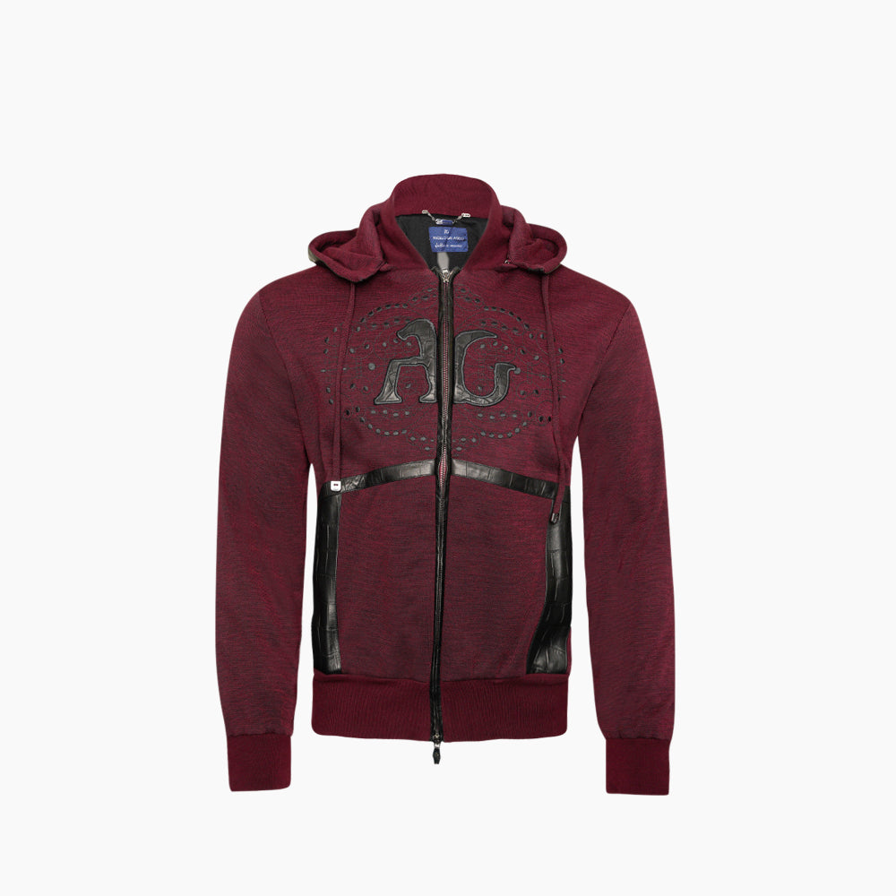 Burgundy & Black  Nappa  AG Tracksuit - AG24W8TRA01