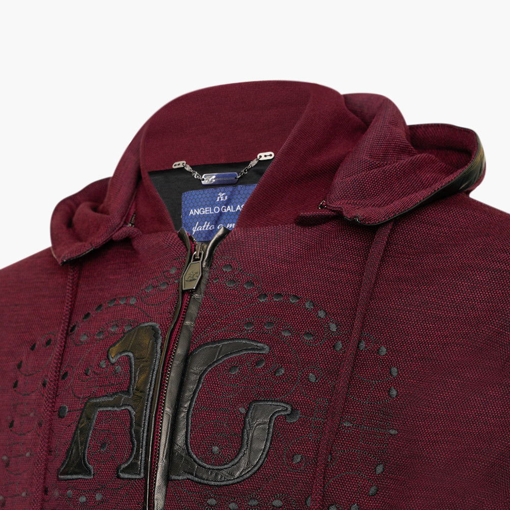 Burgundy & Black  Nappa  AG Tracksuit - AG24W8TRA01