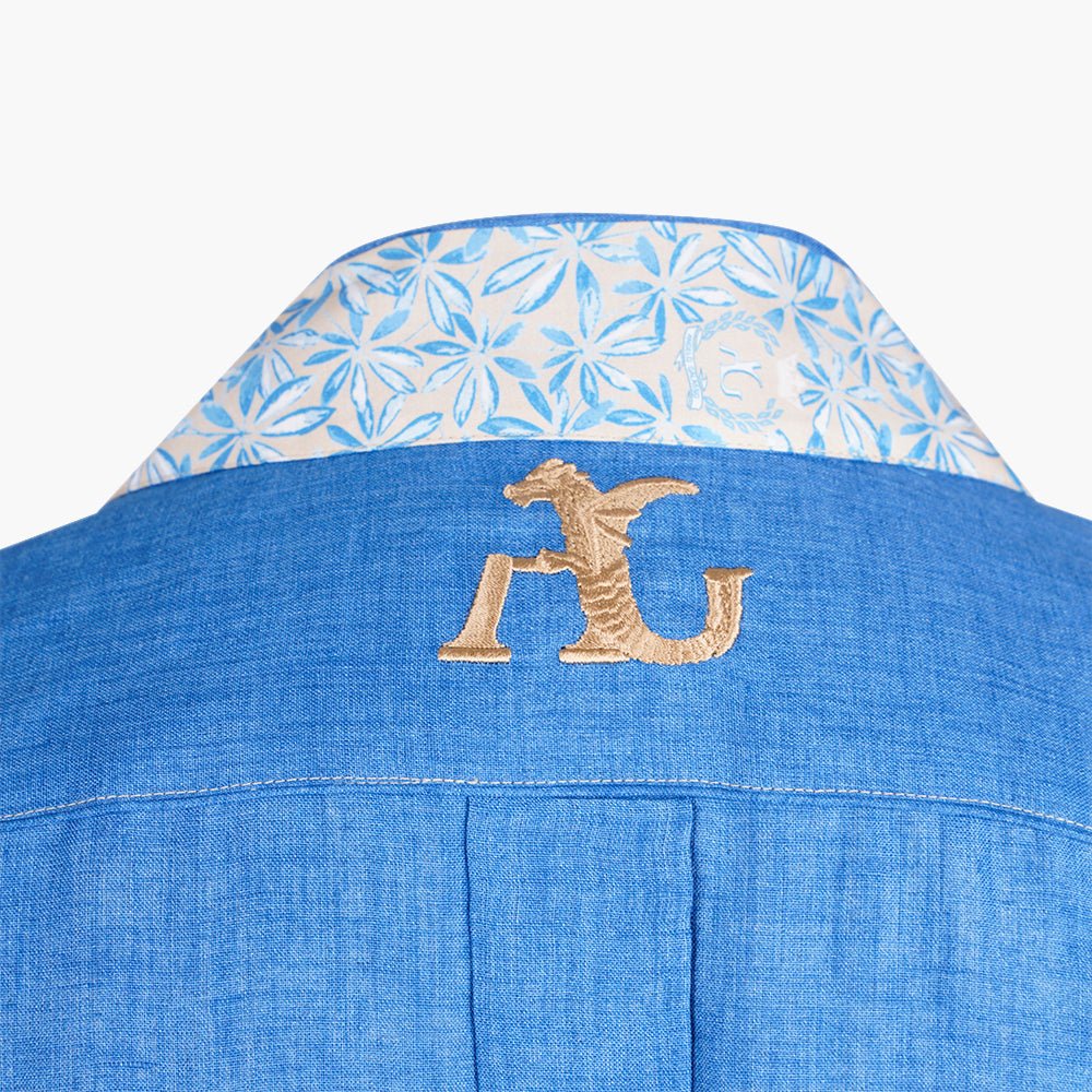 Blue & Beige Alloro Loungewear Set - Angelo Galasso - Luxury Italian Menswear London