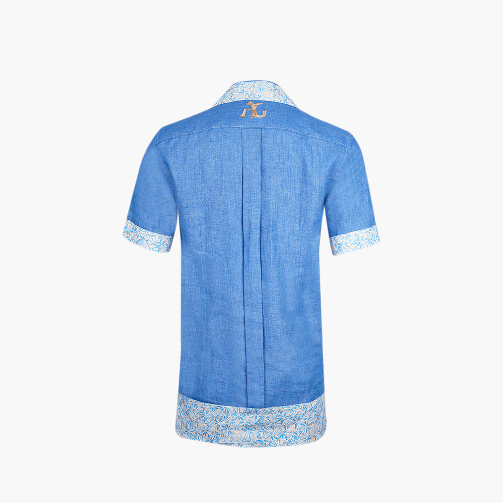 Blue & Beige Alloro Loungewear Set - AG25S1HAS43