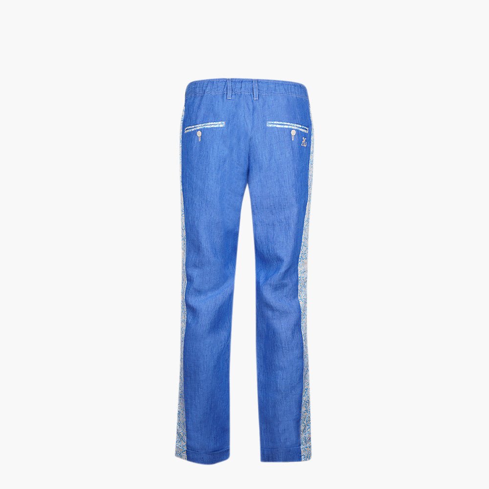 Blue & Beige Alloro Loungewear Set - Angelo Galasso - Luxury Italian Menswear London