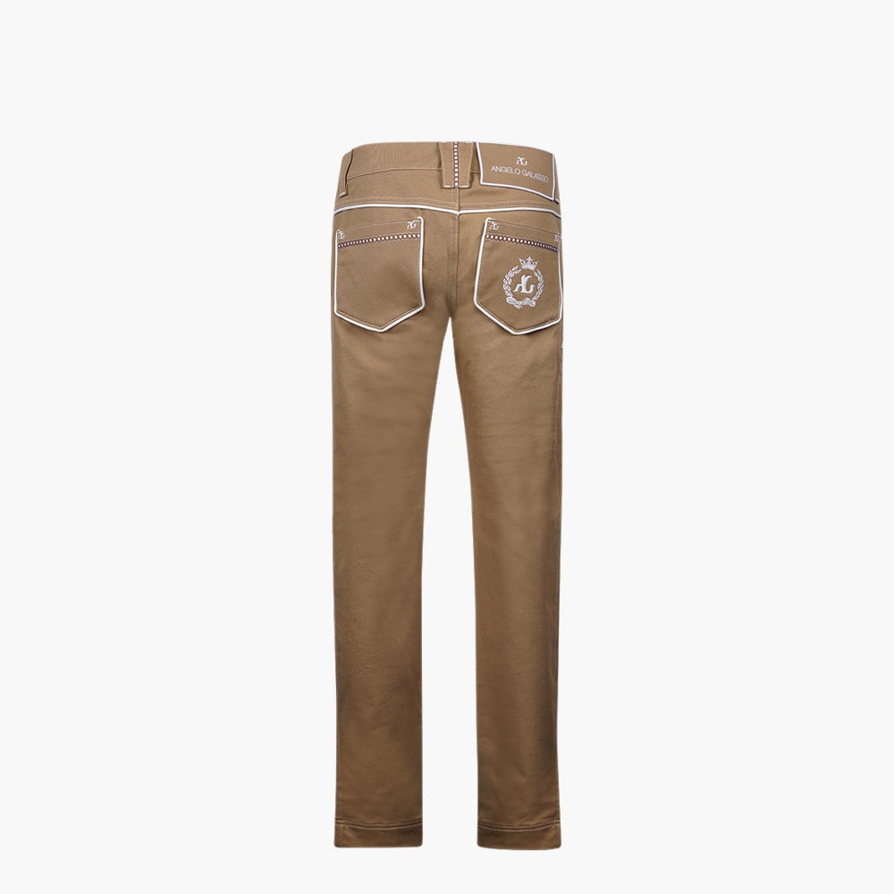 Camel & Brown Trim Alloro Jeans - AG25SJJNS03