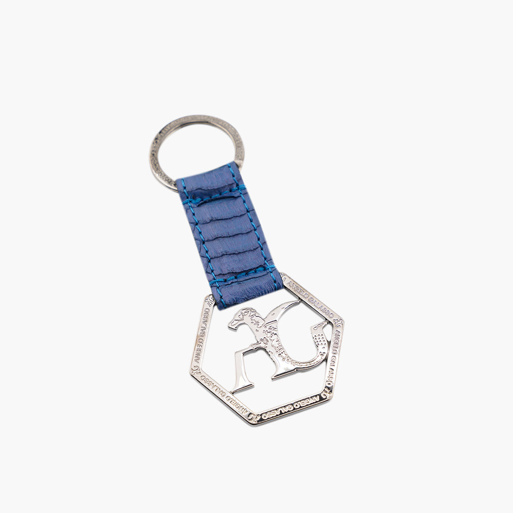Blue Silver Keychain