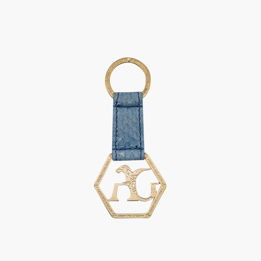 Light Blue Gold Keychain