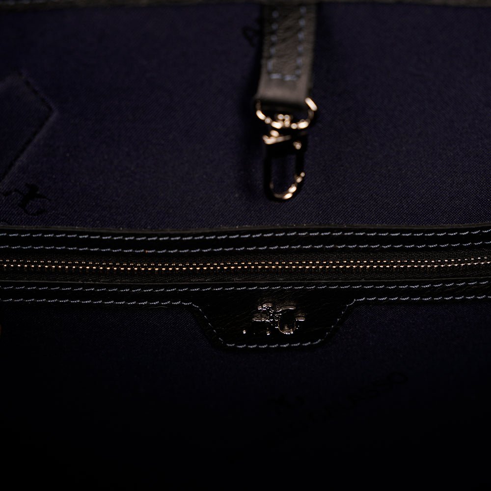 AG Monogram Electric Blue Tote Bag - Angelo Galasso - Luxury Italian Menswear London