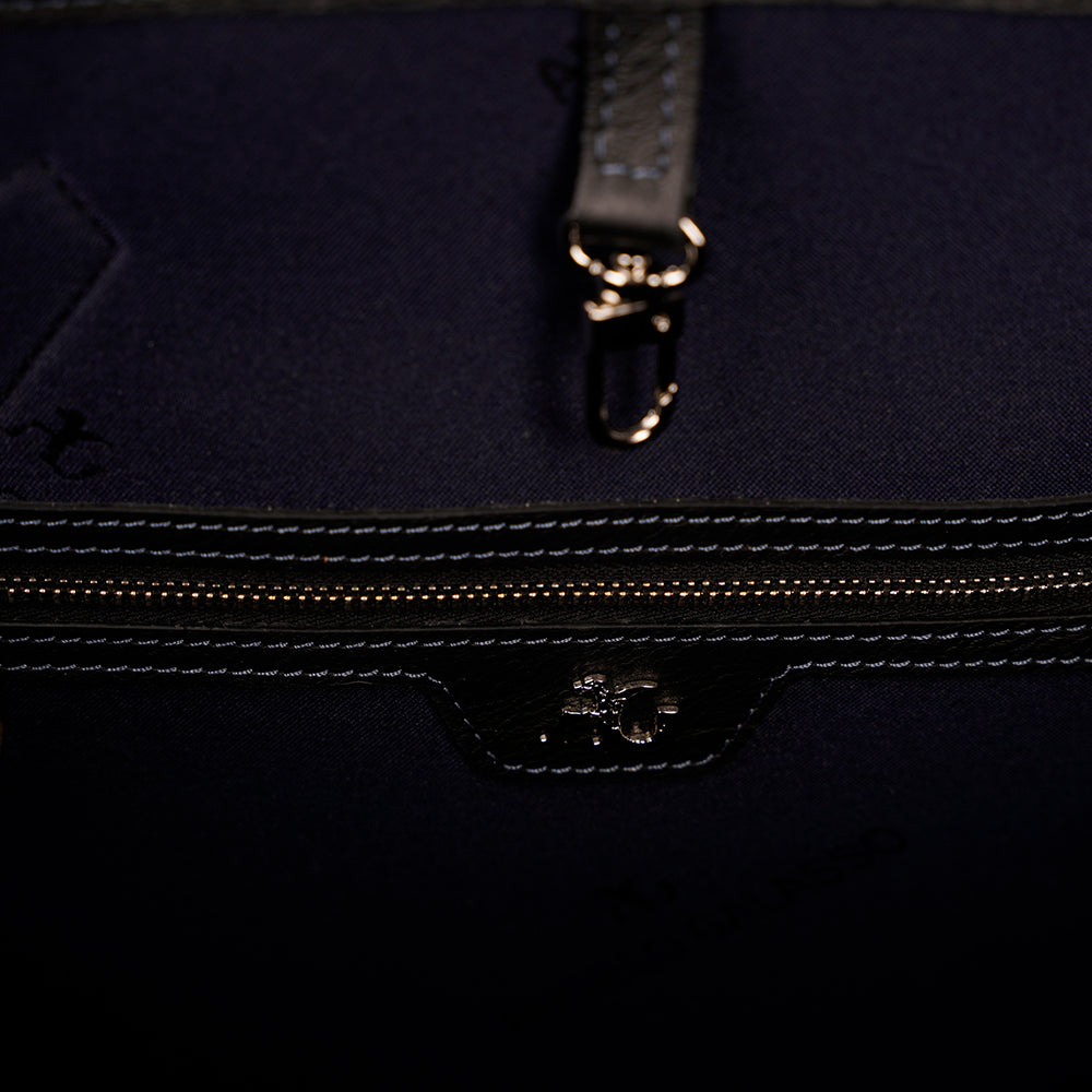AG Monogram Electric Blue Tote Bag
