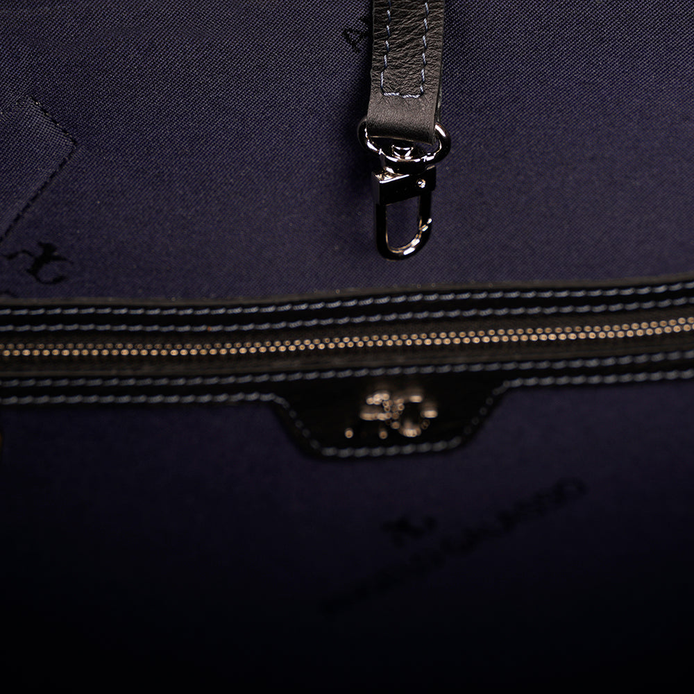 AG Monogram Electric Blue Tote Bag