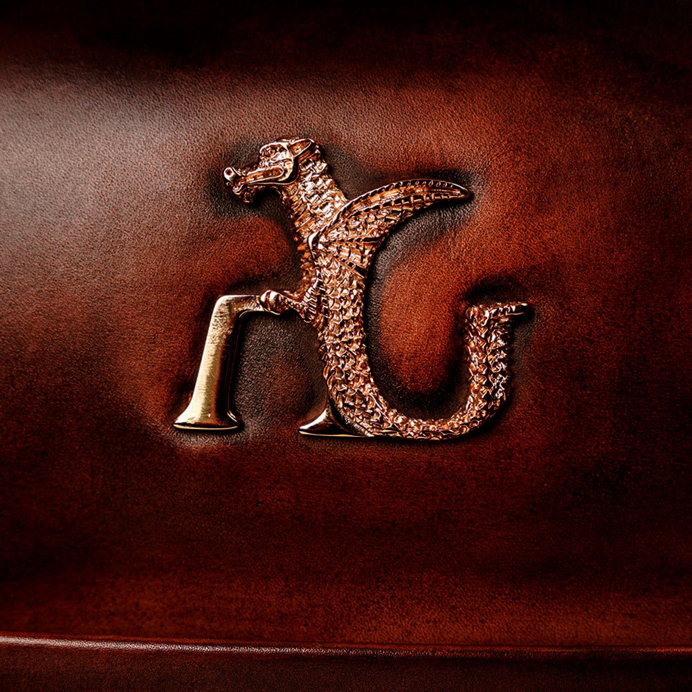 Brown Leather Travel Bag by Angelo Galasso - Angelo Galasso - Luxury Italian Menswear London