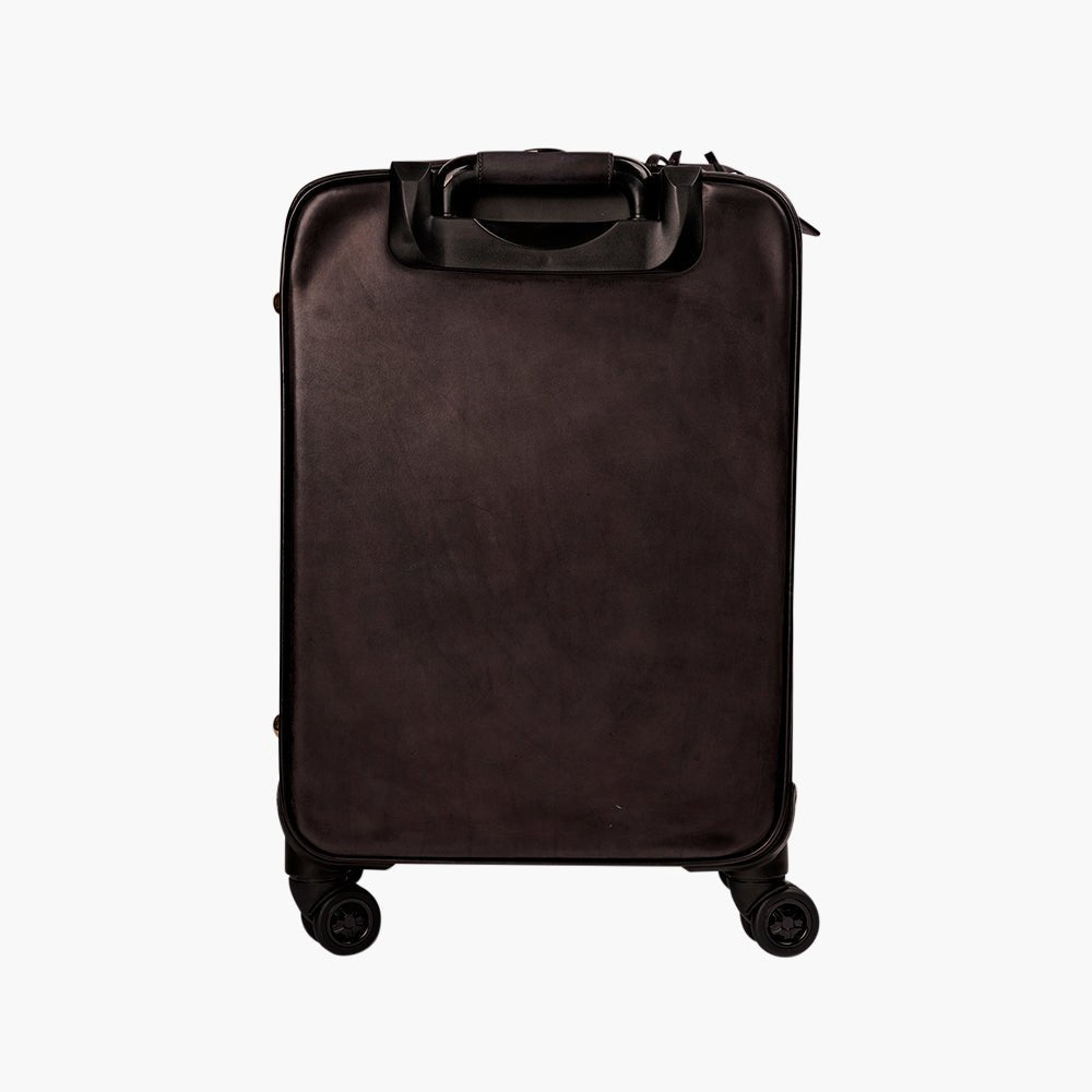 Black Leather Cabin Trolley AG - Angelo Galasso - Luxury Italian Menswear London