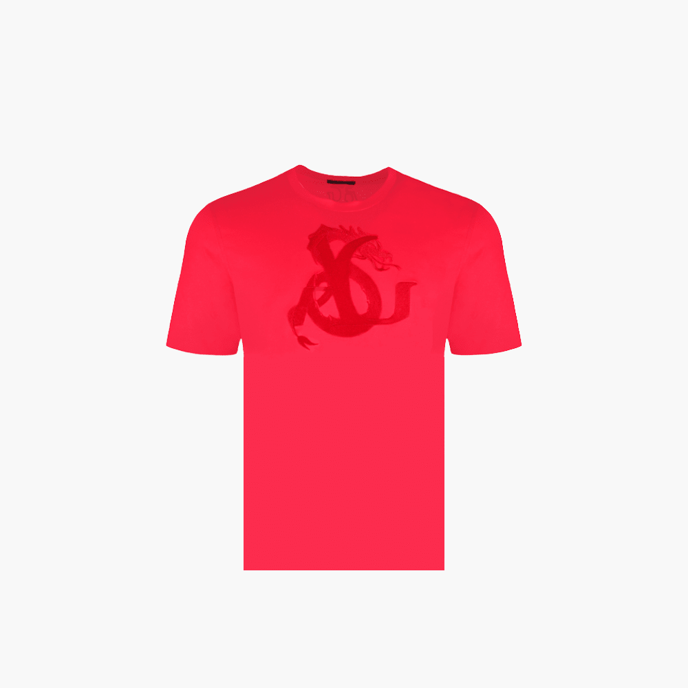 Red Dragoon C-Neck T-Shirt - Angelo Galasso - Luxury Italian Menswear London