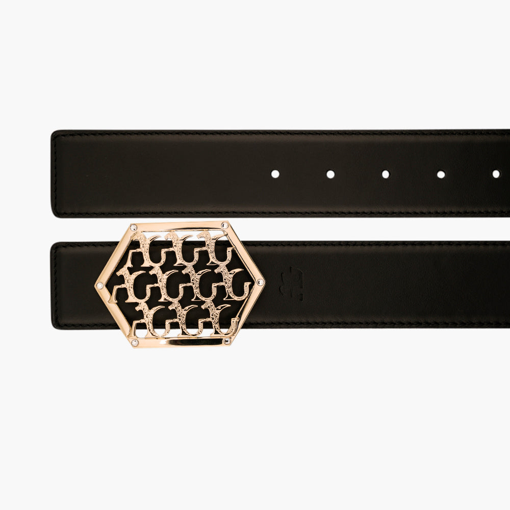 Gold Interlock AG Calfskin Belt - AG25WCCOL01