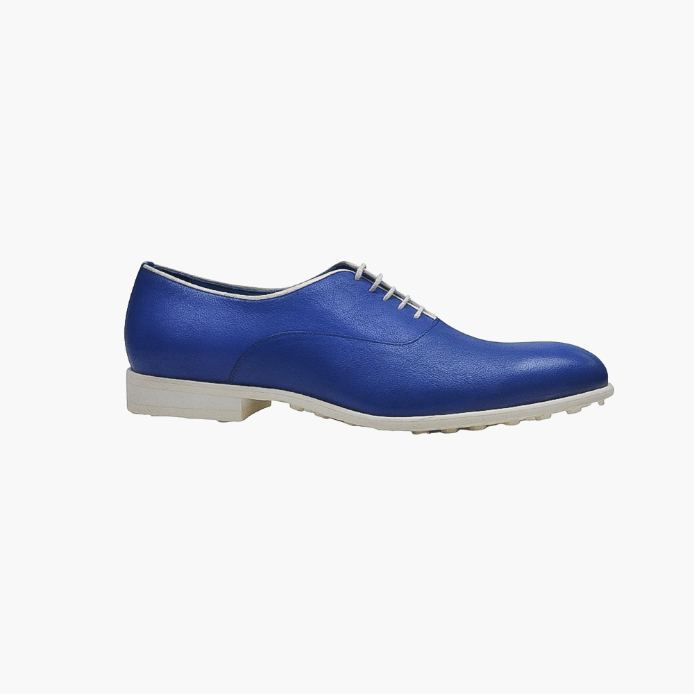 Blue Lace-up Oxford Shoes - Angelo Galasso - Luxury Italian Menswear London