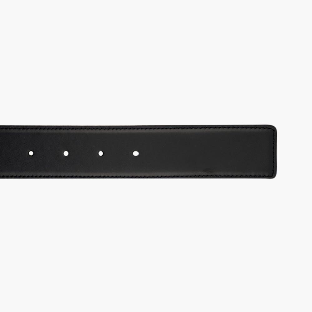 Silver Interlock AG Calfskin Belt - Angelo Galasso - Luxury Italian Menswear London