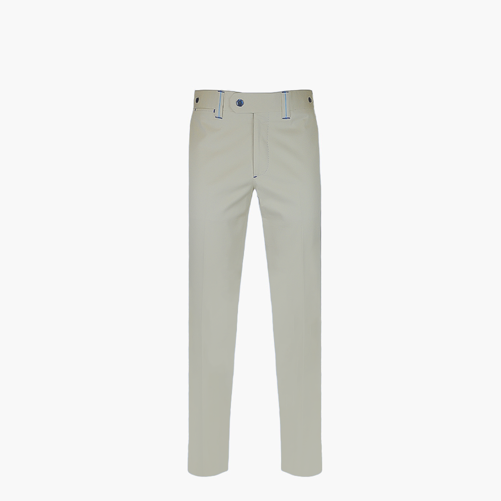 Beige Piping Trousers - A23S7RIV02FL