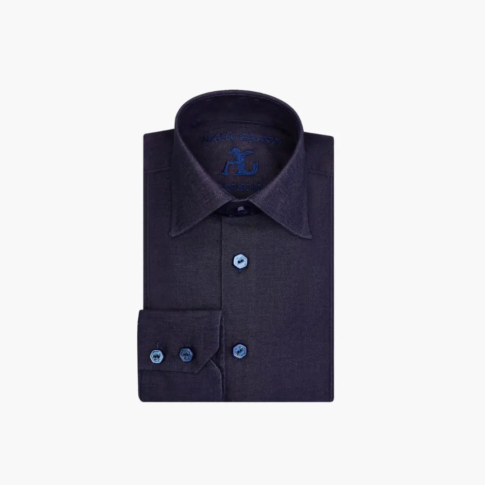 Angelo Galasso Denim Corleone Shirt - Angelo Galasso - Luxury Italian Menswear London