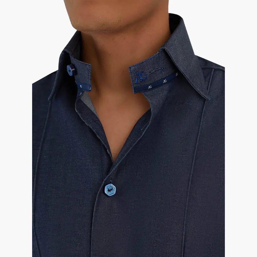 Angelo Galasso Denim Corleone Shirt - Angelo Galasso - Luxury Italian Menswear London
