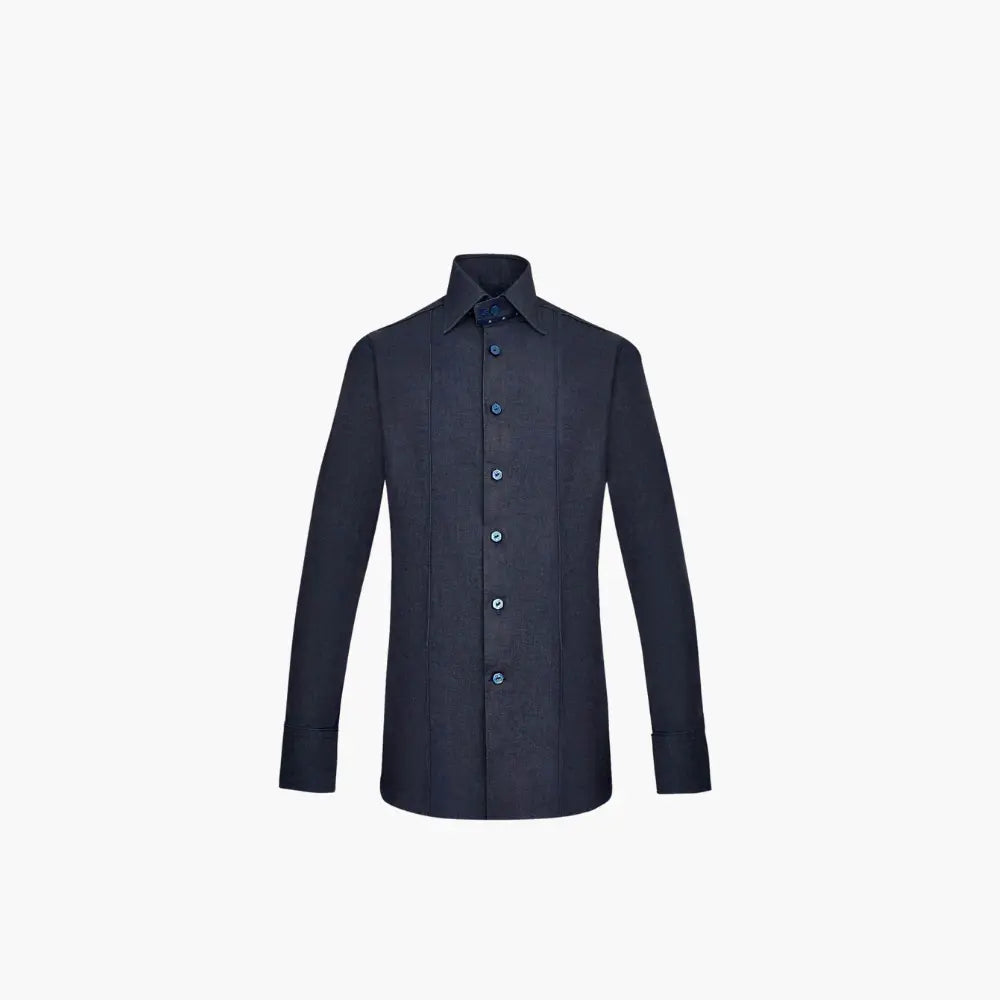 Angelo Galasso Denim Corleone Shirt - Angelo Galasso - Luxury Italian Menswear London