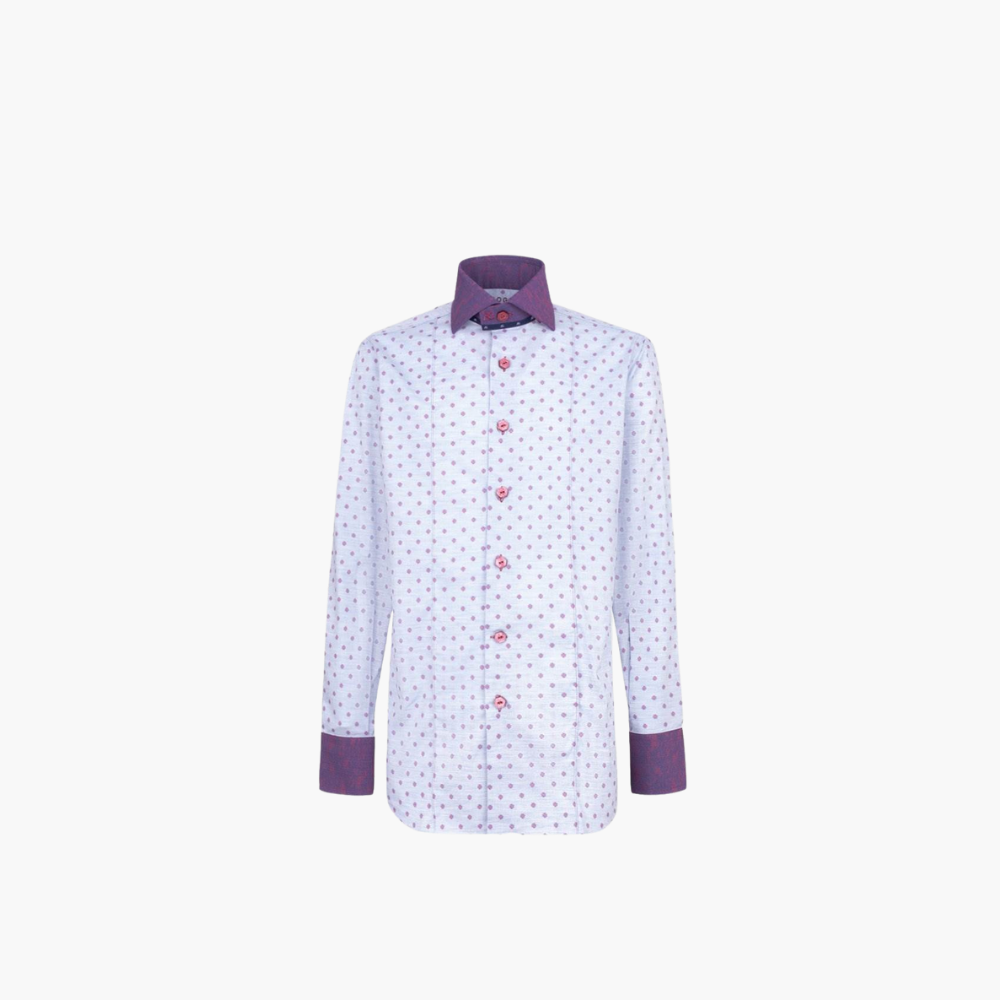 Burgundy Four Leaf Clover Mason Shirt