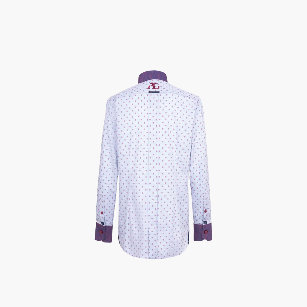 Burgundy Four Leaf Clover Mason Shirt