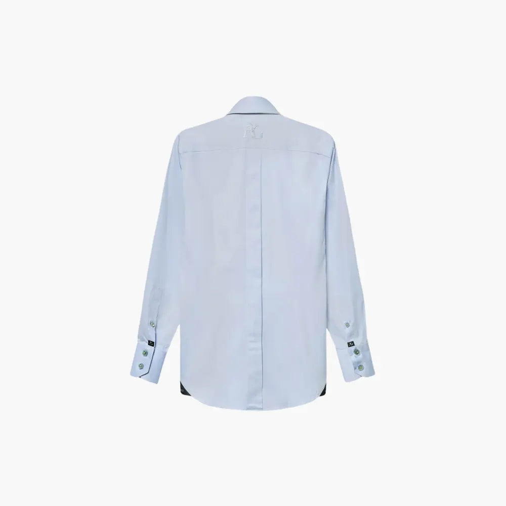 Light Blue Corleone Dragoon Logo Shirt - Angelo Galasso - Luxury Italian Menswear London
