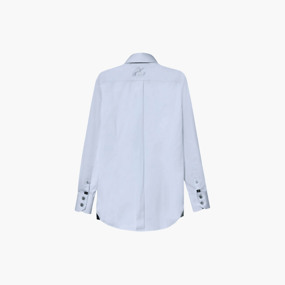 Light Blue Mason Dragoon Logo Shirt - Angelo Galasso - Luxury Italian Menswear London