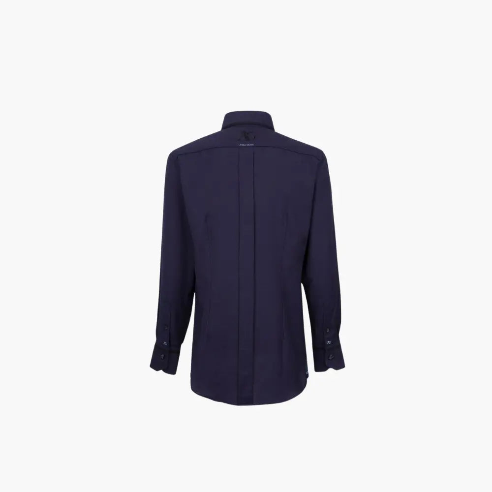 Blue Mason Shirt with Black Frisee - Angelo Galasso - Luxury Italian Menswear London