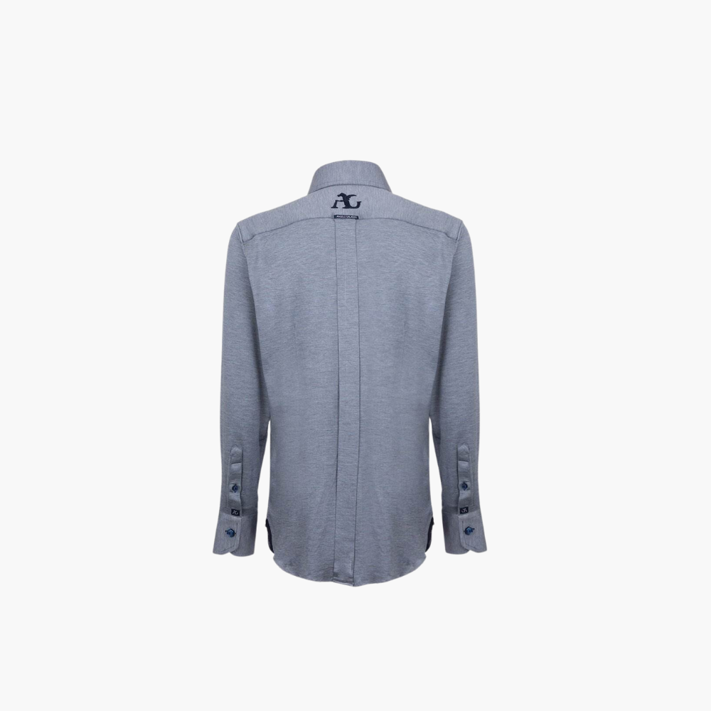 Grey Jersey Melange Mason Shirt