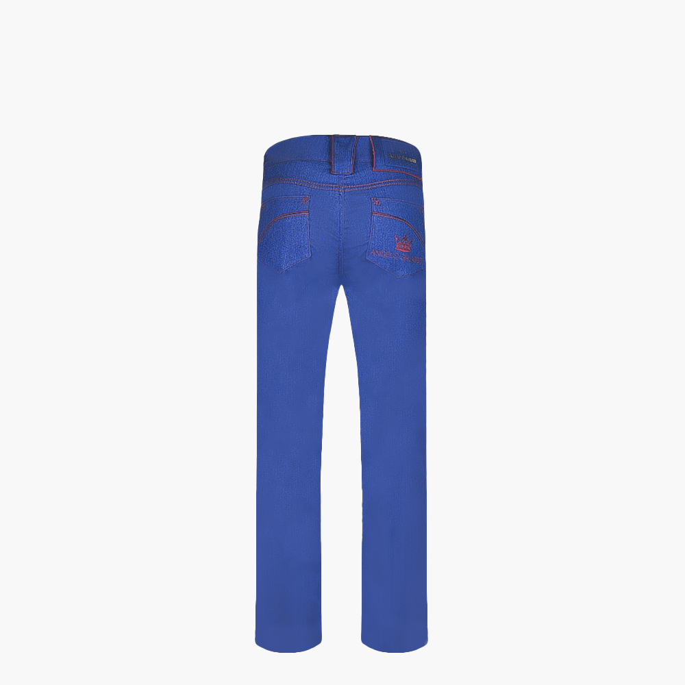 Blue & Red Crown Jeans - AG23SJJNS03FL